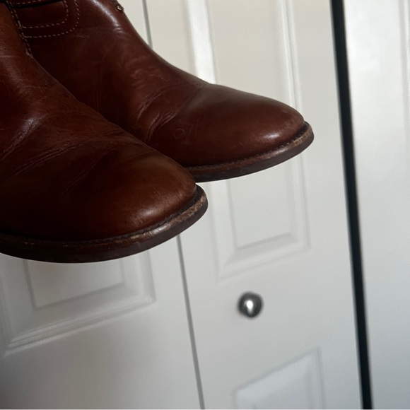 TORY BURCH Calista Cognac Leather Riding Boot SZ 7 - Picture 3 of 15